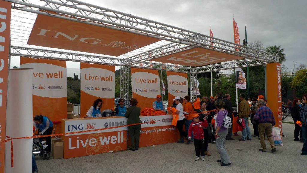 Booth For 2ο ING Live Well Εvent | Art & Design Group