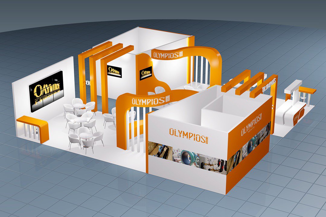 Excibition booth for Olympios (Servuces Services for the Water & Sewage Networks) | Art & Design Group