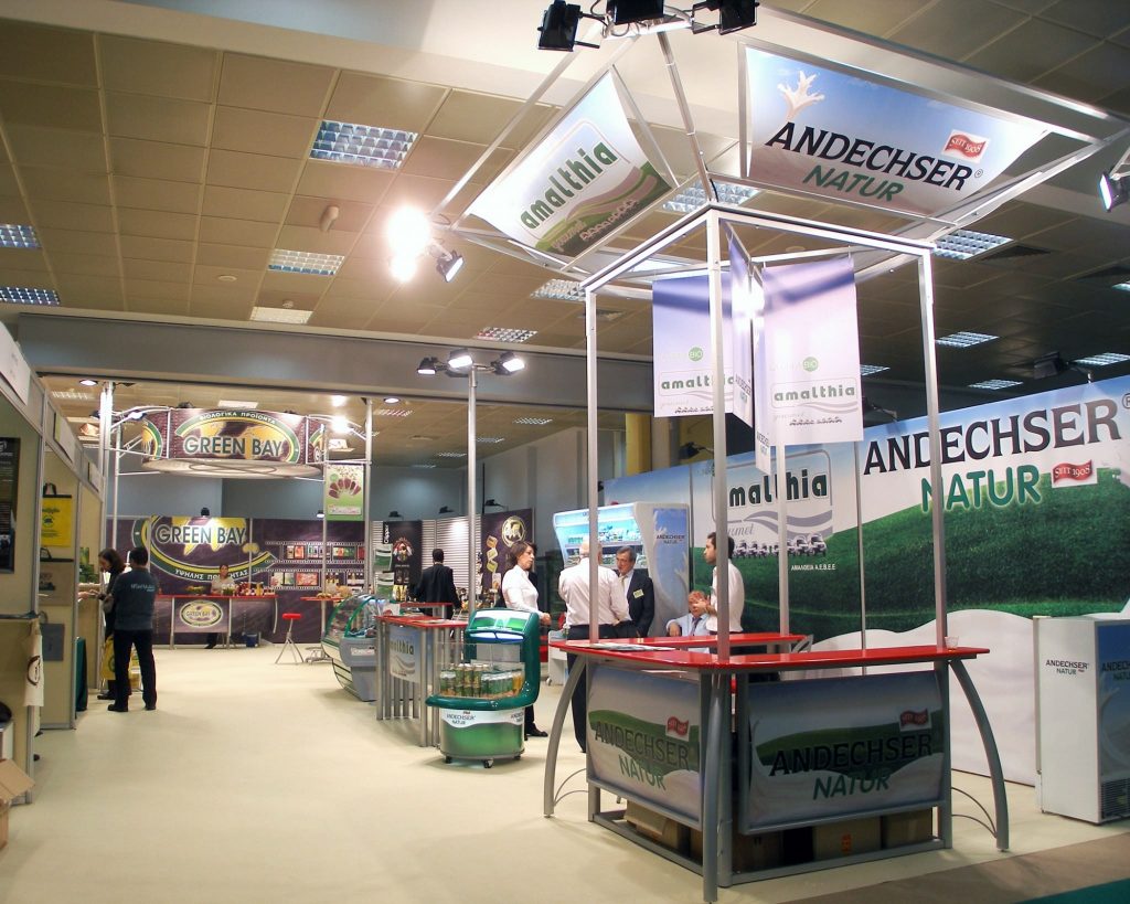 Excibition Booths for Green Bay & Amalthia at Ecofestival Helexpo | Art & Design Group