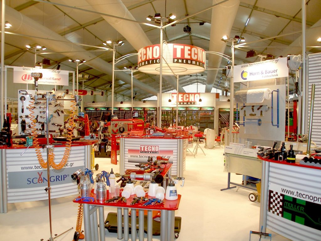 Excibition Booth for Tecnopneumatic at Workshop Equipment Expo | Art & Design Group
