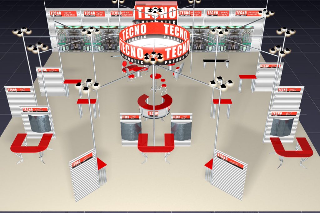 Excibition Booth for Tecnopneumatic at Workshop Equipment Expo 3D | Art & Design Group