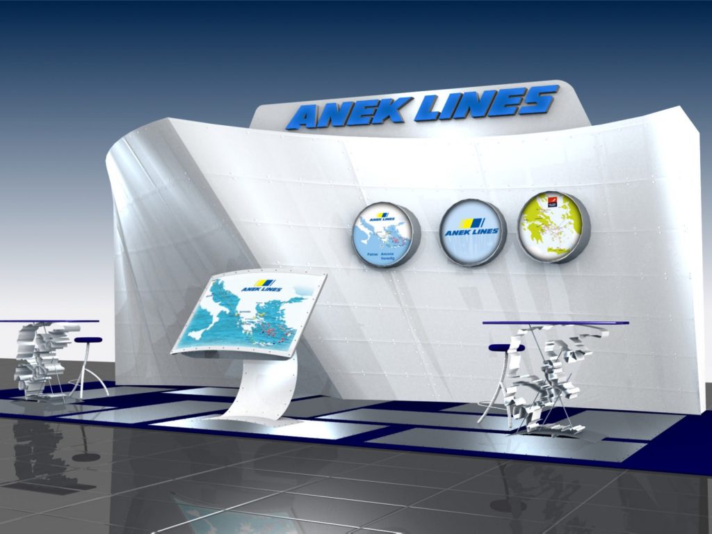 Excibition booth saggestion for Greek Tourism Expo | Art & Design Group