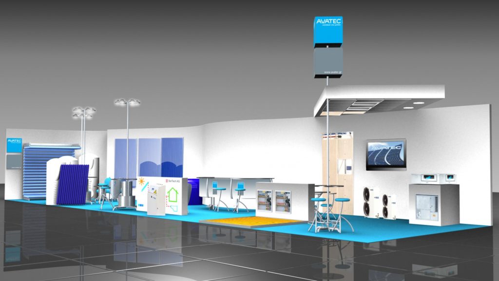 Excibition Booth for Avatec at Climatherm Expo 3D the saggestion | Art & Design Group