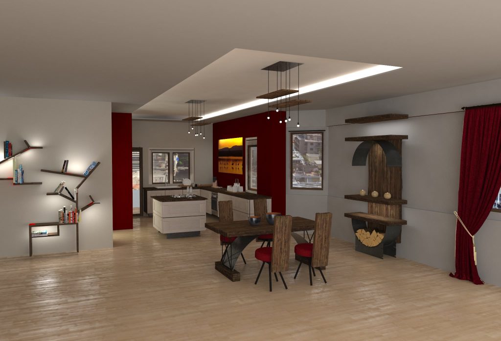 Red- wood–modern flat