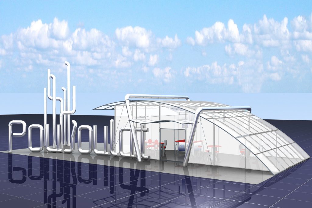 Outdoor Excibition Booth for Metal ,Chimney ,Flues and Stacks Company | Art & Design Group
