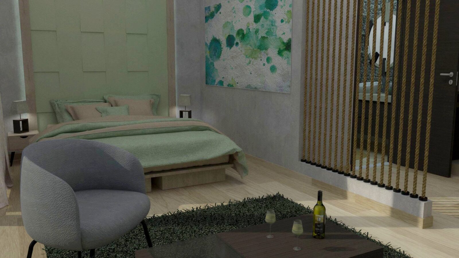 Cozy city-center hotel room