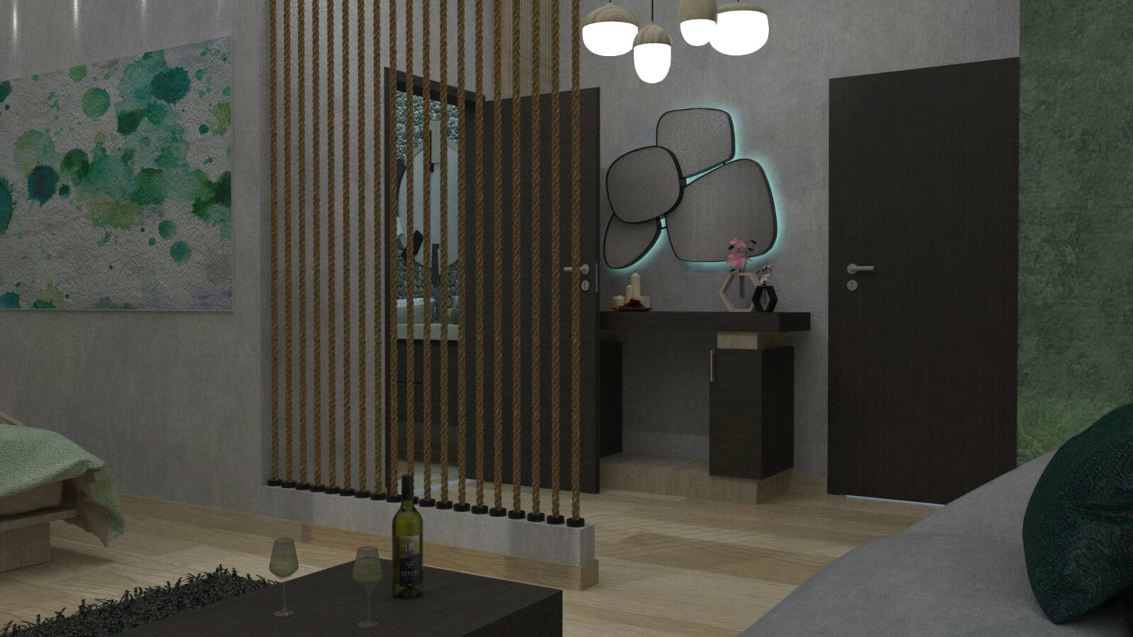 Cozy city-center hotel room