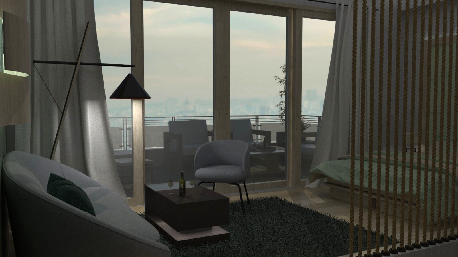 Cozy city-center hotel room
